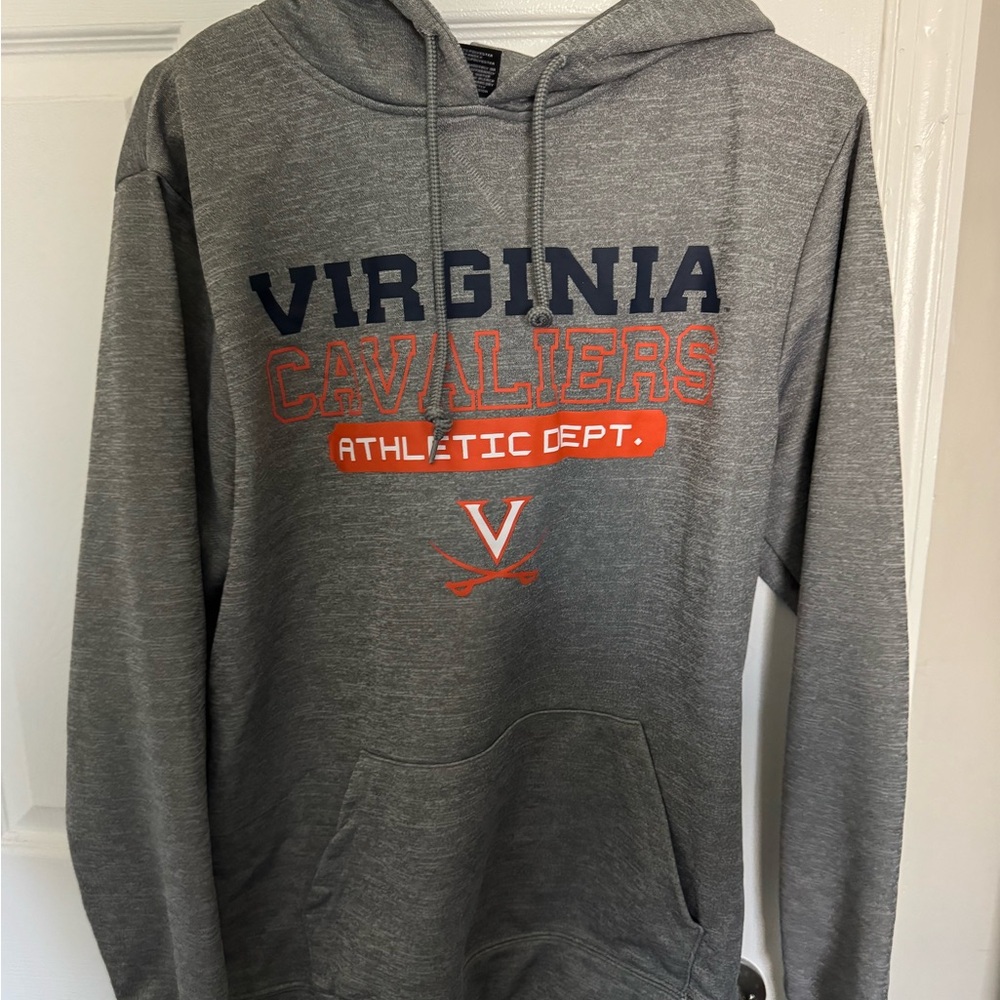 Colosseum Gray and Orange Virginia Cavaliers UVA Hoodie